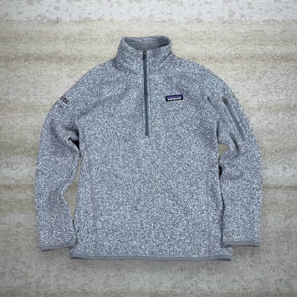 Patagonia Jackets & Blazers - Vintage Y2K Patagonia Half Zip Jacket Womens XS Grey Cotton Uber Eats Embroidery